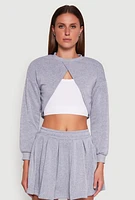 Womens Long Sleeve Bolero Sweatshirt,