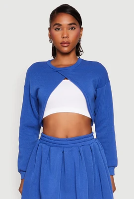 Womens Long Sleeve Bolero Sweatshirt,