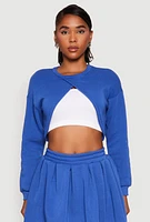 Womens Long Sleeve Bolero Sweatshirt,