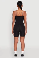 Womens Cami Biker Romper, S