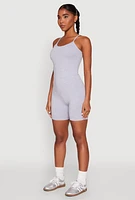 Womens Cami Biker Romper, M