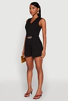 Womens Chain Link Detail Romper,