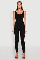 Womens Ribbed Knit Catsuit,