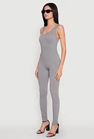 Womens Ribbed Knit Catsuit,