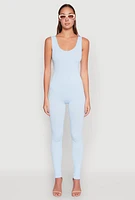 Womens Ribbed Knit Catsuit,