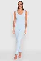 Womens Ribbed Knit Catsuit,