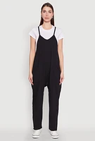 Womens Cargo Pocket V Neck Jumpsuit,