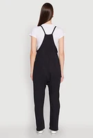 Womens Cargo Pocket V Neck Jumpsuit,