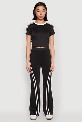 Womens Varsity Stripe High Waisted Pants,