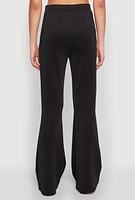 Womens Varsity Stripe High Waisted Pants, Black, Size L