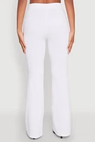 Womens Varsity Stripe High Waisted Pants, White, Size XL