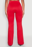 Womens Varsity Stripe High Waisted Pants, Red, Size XL