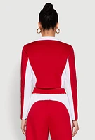 Womens Motorsport Legend Racing Zip Front Crop Top, Red, Size L