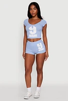 Womens 9 Miami Graphic Top,