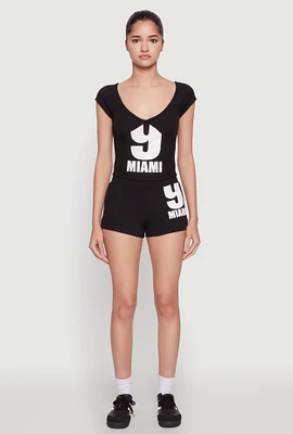 Womens 9 Miami Bike Shorts,