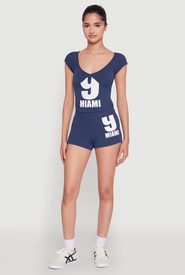 Womens 9 Miami Bike Shorts,