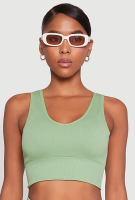 Womens Seamless Cropped Tank Top,