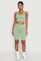 Womens Seamless Cropped Tank Top,