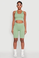 Womens Seamless Cropped Tank Top,