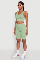 Womens Seamless Cropped Tank Top,