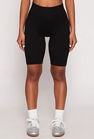 Womens Seamless High Waisted Bike Shorts,