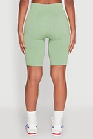 Womens Seamless High Waisted Bike Shorts,