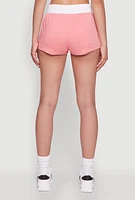 Womens 25 Graphic Contrast Trim Shorts,