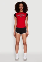 Womens Contrast Trim Dolphin Shorts,