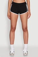 Womens Contrast Trim Dolphin Shorts,