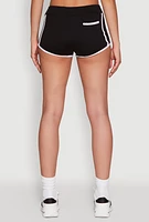 Womens Contrast Trim Dolphin Shorts,