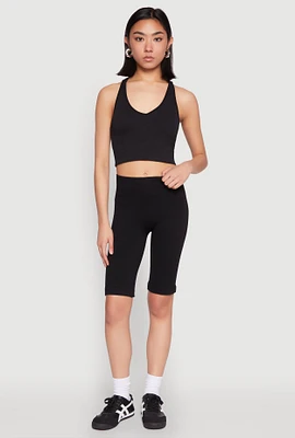 Womens Seamless Bermuda Bike Shorts,