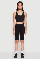 Womens Seamless Bermuda Bike Shorts, S-M