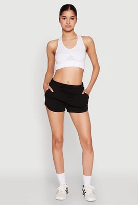 Womens Dolphin Sweatshorts, Black, Size M