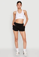 Womens Dolphin Sweatshorts, Black, Size M