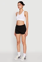 Womens Dolphin Sweatshorts, Black, Size M