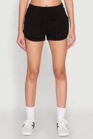 Womens Dolphin Sweatshorts, Black, Size M