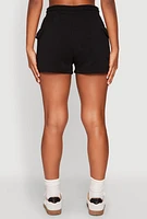 Womens Drawstring Cargo Sweatshorts,