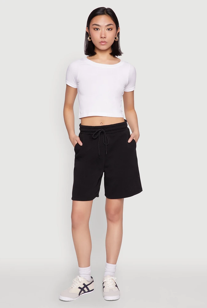Womens Drawstring Sweatshorts, S