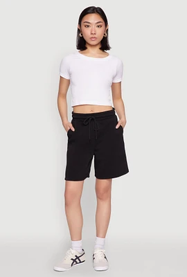 Womens Drawstring Sweatshorts, S