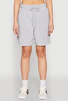 Womens Drawstring Sweatshorts, Grey, Size M