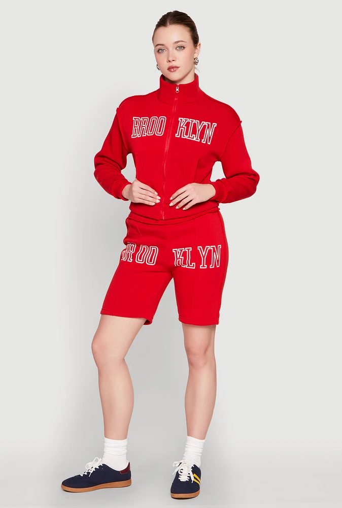 Womens Brooklyn Sweatshorts, Red, Size L
