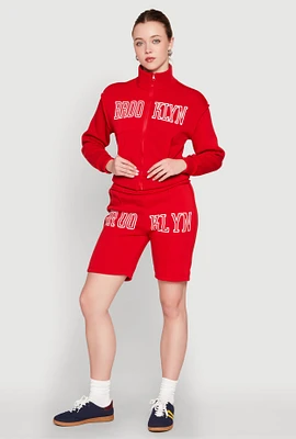 Womens Brooklyn Sweatshorts, Red, Size L