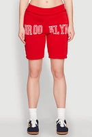 Womens Brooklyn Sweatshorts, Red, Size L