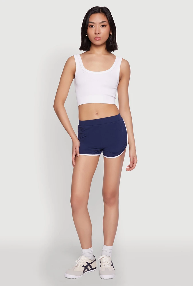 Womens Soft Knit Dolphin Shorts,