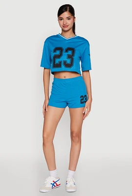 Womens 23 Graphic Jersey Mesh Shorts,