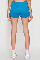 Womens 23 Graphic Jersey Mesh Shorts, Blue,