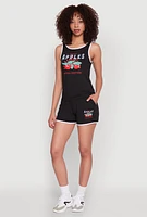 Womens Organic Apples Graphic Contrast Trim Shorts,