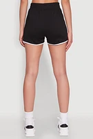 Womens Organic Apples Graphic Contrast Trim Shorts,