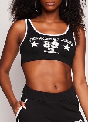 Womens Treasure Of Youth 89 Graphic Crop Top, L