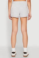 Womens Striped Trim Shorts, Grey, Size S